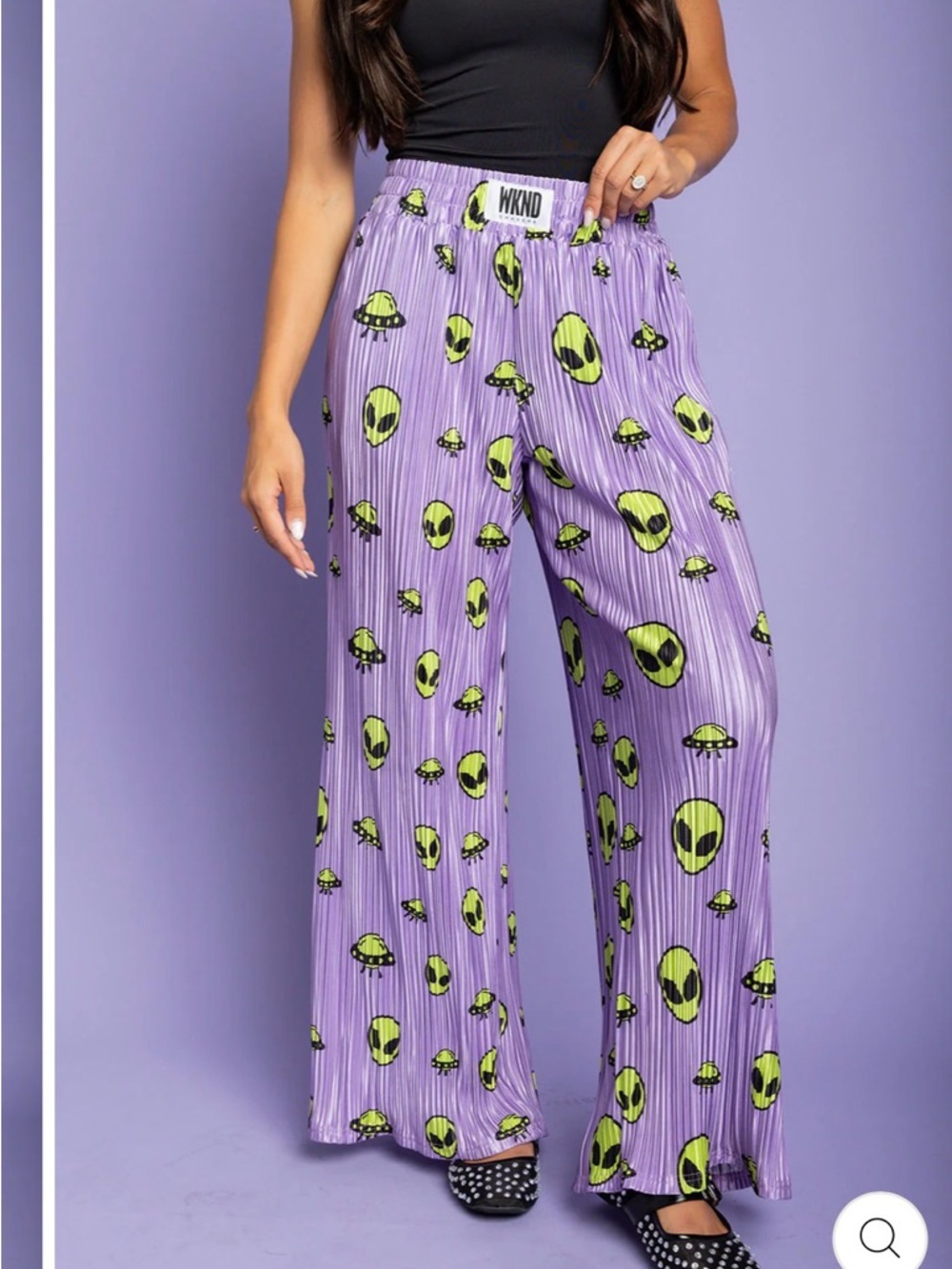 Wknd chasers Out of This World Plisse Pants
